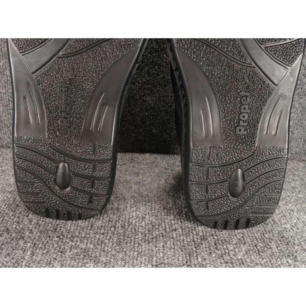 Propet Shoes Men's Black Leather Strap Slip On Loafers Size 14 M Comfort M5015